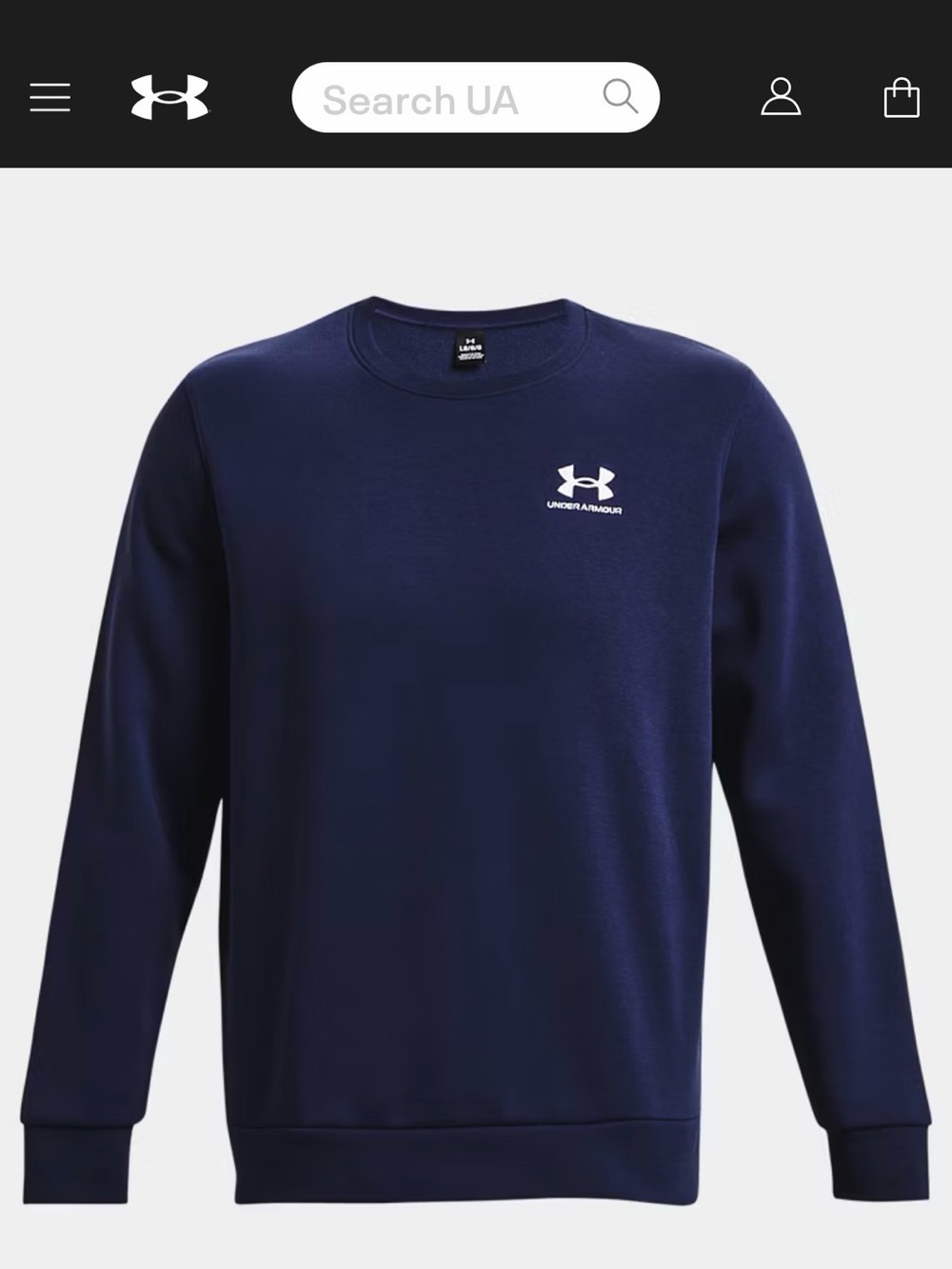 NWT, factory sealed. Under Armour Men’s Navy Blue Crew Sweatshirt. XL